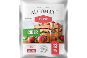 Alcomat drożdże cydrowe cyder Yeast drożdże alkoholowe | wino jabłkowe | drożdże fermentacyjne | drożdże do fermentacji | drożdże do wina o pojemności od 25 do 30 litrów do 13%, 1 sztuka