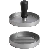Hamburger Press Cast Aluminium for Delicious Burgers, Burgers, Barbecues, Non-Stick Coating, Diameter 11.7 cm