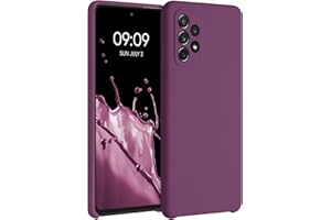 kwmobile Carcasa Compatible con Samsung Galaxy A72 Funda - Case TPU y Silicona antigolpes - Apto Carga inalámbrica - Magenta Oscuro