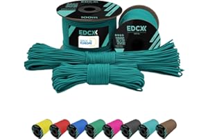 EdcX 2 mm Nylon Paracord 275 (50 et 100 m) - Corde 100% Nylon, Corde 3 brins, Corde Nylon 2 mm en Plusieurs Couleurs