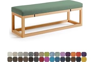 Lsjoaw Bench Seat Cushions for Outdoor Indoor Furniture 150X40X3CM Dining Garden Patio Bench Cushion,Swing Bay Window Seat Cushion Long Chair Cushion Sofa Pads,Color#10 Green