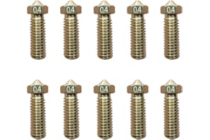 AJOYIB Ugello V6 Volcano Ugelli a caldo in ottone Compatibile con Artillery Vyper, Kobra Max, Sidewinder X1 X2 10 pezzi