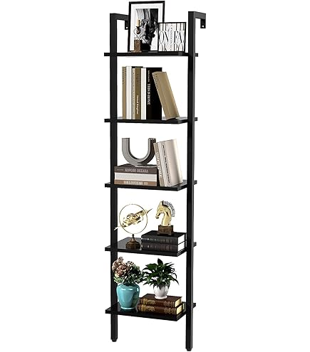 Scaffale A Scala 6 Ripiani Grigio - Libreria Verticale Metallica Per Soggiorno, Camera, Ufficio - 60x20x183cm Con Antiribaltamento - Foto 8