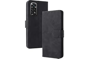 GOKEN Funda para Xiaomi Redmi Note 11 4G / Redmi Note 11S Funda, Leather Folio Carcasa con Billetera, Magnética Premium PU/TPU Cuero FILP Case Cover con Soporte/Tapa Tarjetas (Negro)