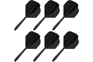 Meng Jiaran 6 piezas de sistema de vuelo y eje de dardos integrados, 2 en 1 combinados de dardos y tallos de dardos y ejes S 2BA, accesorio para dardos