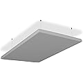 SILENT4® Plafond absorbant acoustique 114x72x5cm en non-tissé acoustique, montage par câble, acoustique améliorée prouvée par panneau acoustique en gris clair