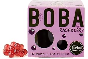 POPABALL The TeaShed Popping Boba Raspberry | 1 x 150 Grams | 3 Servings | Make Bubble Tea at Home