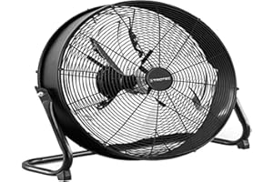 TROTEC Ventilateur de sol TVM 20 D | Puissance de 120 watts | 3 niveaux de vitesse | Tête du ventilateur inclinable à 180° | Diamètre des pales 50 cm