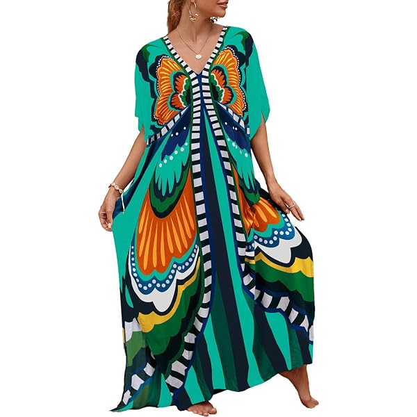 VIISHOW Women's Short Sleeve Maxi Dress - Loose Casual Long Dress With Pockets, Flower Gypsophila Black