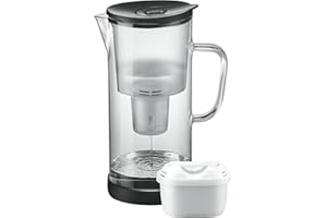 SILBERTHAL Wasserfilter Glas Karaffe 2,7 Liter - Kompatibel mit Maxtra - Reduziert Kalk und Chlor im Trinkwasser