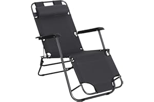 Outsunny Chaise Longue inclinable transat Bain de Soleil Fauteuil Relax Jardin 2 en 1 Pliant têtière Amovible Charge Max. 136 Kg Toile Oxford Facile d'entretien Gris