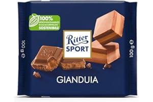 Ritter Sport Hazelnut Praline Milk Chocolate Bar, 100g, Chocolate Sharing Bar