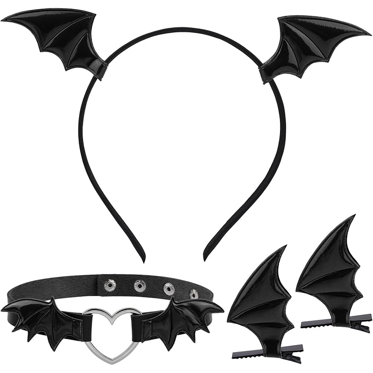 Oshhni Halloween Fledermaus Maske - Schwarz-Silber Kostümzubehör Für Erwachsene