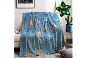 ‎HZVRTN HZVRTN Kuscheldecke Kinder Einhorn/Dinosaurier/Weltraum Decke, kuscheldecke leuchtet im Dunkeln, warme Decke Flauschige Geschenke für Jungs mädchen Sofa Kinderdecke (Dinosaurier D, 150x200cm)