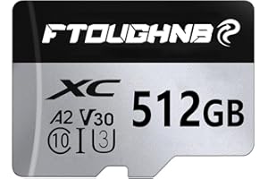 FTOUGHNB Scheda di Memoria Micro SD da 512 GB Scheda SD Waterproof Memory Card SD with Smartphone, Camera, Tablet, Drone, Smart TV.