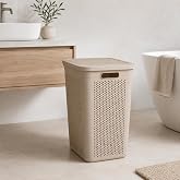 Slim Kapaklı &Ccedil;amaşır Sepeti, İnce Dar Alan Plastik Kirli &Ccedil;amaşır Kutusu, Banyo &Ccedil;amaşır Odası ve Dolap Yanı Kullanımına Uygun 