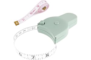 Senshuomy Dual Sided Body Waist Measuring Soft Tape,1PCS Measuring Tape for Body, Pocket Meter Tape Measure Retractable for Body Sewing Clothes Tailor 60 Inch / 150 cm(Green)