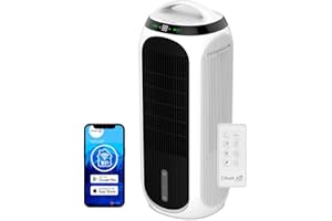 ‎CLEAN AIR OPTIMA Clean Air Optima CA-106 Smart - 4in1: Luftkühler, Luftreiniger, Luftbefeuchter und Ventilator - Geeignet für kleine und große Räume bis 65 m²/160 m³