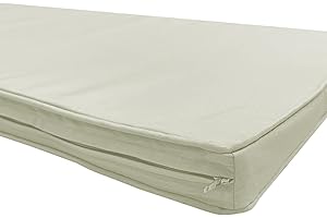 MOTHER LAND 3 Seater Bench Cushion Rattan and Euro Palette Cushions - Waterproof Cushions & Pads Ask Custom SIZE Outdoor Garden Sofa Seat Foam Seat Pad Patio Bench Cushion CREAM 140cm x 40cm x 5cm