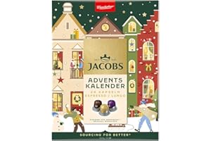 ‎JACOBS Jacobs Kapsel Adventskalender, 24 Espresso/Lungo Kapseln, Nespresso* kompatible Kaffee Kapseln, 24 Kapseln