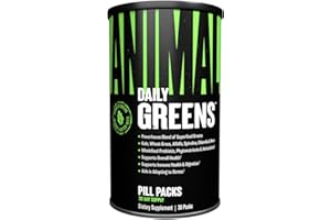 ANIMAL Greens PAK – Your Green Helpers & Daily dose of Green superfood – with spirulina, chlorella & maca for Energy, Immune System, Digestion & Well-Being – 30 Packs