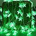Produktbild Wokee 2M 10 LED Crystal Clear Star Fairy String Licht Hochzeit Party Outdoor Decor Lampe IP65 Wasserdicht Sternenlicht für Partys Garten Hochzeiten Aussen Dekoration (Grün)