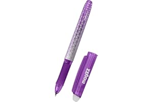 Online magiXX erasable pen Purple I Gel pen with eraser I Rub out ballpoint pen with gel refill purple, refillable, medium tip I Rollerball pen for kids, adults, school