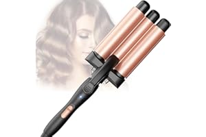 ‎BESTOPE PRO Lockenstab 3 Fässer Beach Waves - Welleneisen für Haare Einstellbar Schnell Erhitzendes für Langes Kurzes Haar Hair Curler
