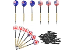 Lot de 12 fléchettes en Laiton à Pointe Souple avec 36 Pointes Souples pour cibles électroniques, pour Chaque Salle de Jeux et Bar