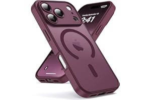 Oududianzi-Cover per iPhone 17 Pro Compatibile con MagSafe, Custodia Traslucida Posteriore PC Silicone TPU Bumper, Protezione Della Fotocamera, Cover Militare Antiurto Anti-Impronte-Bordeaux