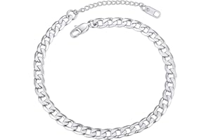 ChainsPro Bracelet de Cheville Femme-Chaine de Pied en Argent 925/Acier Inoxydable/Plaqué Or-Bijoux Chaînes Cheville Ajustable Réglable 22 à 30 cm-Bijoux Accessoires la Plage pour Femmes et Filles