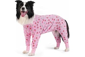 FEimaX Combinaison de Récupération Chirurgicale pour Chien, Protecteur de Plaies Abdominales Chemise pour Chiens de Taille Grande et Moyenne, Body Chien Post Operatoire Femelle Male