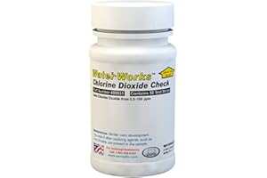 INDUSTRIAL TEST SYSTEMS ITS Europe WaterWorks 480031 Chlorine Dioxide Testing Strip, 1 Minute Test Time, 0-100ppm Range (Bottle of 50)
