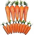 Artificial Carrots, 15 pcs Fake Carrot Easter Decor, Lifelike Faux Vegetable Carrots for Home Decoration Kitchen Photography Props