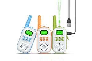Inspireyes Talkie Walkie Enfants Rechargeable, 48 Heures de Temps de Travail, Longue Portée de 3 Kilomètres, Cadeaux d'anniversaire pour Garçons Filles, Jouets de Plein air pour Enfants de 3 à 12 Ans