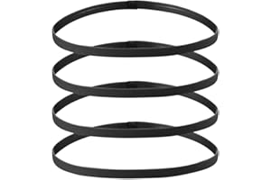 PLABBDPL Black Sports Headband,4 Pieces Black Non-Slip Elastic Head Bands, Football Headband,Elastic Headband And Gym Headband For Running, Cycling, Workout, Exercise, Yoga | Sport Headband