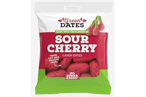 ‎ARBO-LIVING Green Dates Sour Cherry 90g – Superfood Dattelsnack mit Sauerkirsche – Healthy Fruit Bites für unterwegs – Natürlich, vegan & zuckerfrei genießen