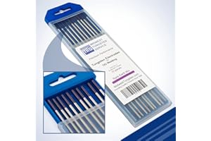 Midwest Tungsten Service TIG - Electrodos de tungsteno para soldadura (morado, mezcla de tierras raras (EWG), 3/32 pulgadas)