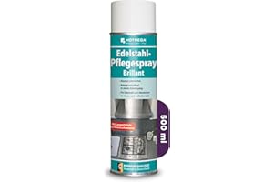 ‎HOTREGA HOTREGA Edelstahl-Pflegespray Brillant 500ml | Schlierenfreie Reinigung & Pflege | Vermindert Fingerabdrücke | Für Küche, Haushalt & Geräte