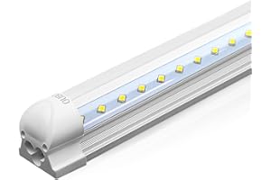 OUBO 120cm LED Leuchtstoffröhre komplett Set mit Fassung kaltweiss 6000K 18W 2350lm Lichtleiste T8 Tube mit klarer Deck