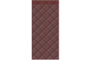 HMHD Schermo Magnetico della Porta, Totalmente Magnetica Insonorizzazione Magnetica Tenda Anti Chiusura Automatica può Essere Piegato, per Porte d'Ingresso,Cortili Porte -Marrone-95x220CM