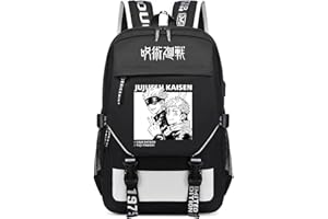 flowereyes Zaino Anime Jujutsu Kaisen Zaino per studenti Zaino trendy con stampa anime Zaino da viaggio casual Zaino Zaino Itadori Yuji Gojo Satoru