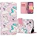 Produktbild HMTECH Für Google Pixel 3A XL Hülle,Für Google Pixel 3A XL Hülle Handyhülle Leder Niedlichen Unicorn Flip Case PU Leder Cover Magnet Schutzhülle Tasche Handytasche für Google Pixel 3A XL,YB Unicorn
