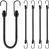Bungee Cord with Hooks 100 cm Expander with Hooks Pack of 5 Extra Strong Tie Down Straps with Hooks Versatile Luggage Straps with Hooks for Trucks Camping Equipment Tarps & Tools