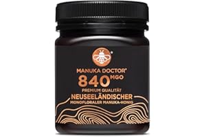 ‎MANUKA DOCTOR Manuka Doctor Manuka Honig 840 MGO - Original Manuka Honig aus Neuseeland mit Methylglyoxal - 250 g
