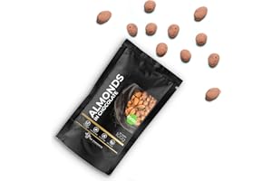 MR FUDGESTO ARTISAN DELICACIES Amandes Émondées Enrobées de Chocolat Dessert - Friandises Mr Fudgesto - Délice Premium - Sans Sucre Ajouté - En-Cas Sain - Fruits à Coque et Fruits Enrobés de Cacao - Boîte de 100g