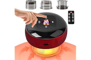 EXSIVEMY Coppettatrice elettrica a infrarossi, coppettazione intelligente a 12 marce con telecomando, coppettatrice intelligente, dispositivo guasha elettrico, massaggiatore sottovuoto, riduce il dolore