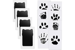 mtoysy Paw Print Kit for Dogs Baby Hand and Footprint Kit Pet Paw Print Kit 4 Pcs No Mess Ink Pads and 8 Pcs Imprint Cards Inkless Dog Paw Print kit Family Keepsake Newborn Baby Gift