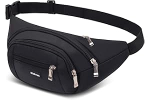 RIDIRUN Sac Banane Homme Femme Ville De Sécurité pour Voyage Ou Outdoor Sport Waist Pack Fanny Pack pour Vie Quotidienne Ou Randonnée