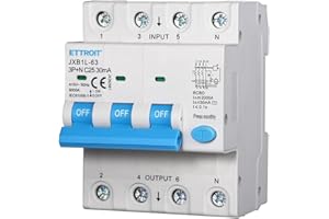 IXTRIMA Interruttore Magnetotermico Differenziale, 3P+N, 380V-6KA, 30mA, 4 Moduli DIN (25A)